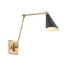 Elk Showroom Luca 18.5'' High 1-Light Swingarm Sconce - Natural Brass and Matte Black 89211/1